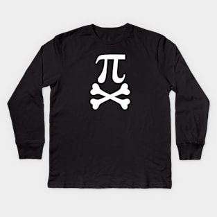 Pi-Rate Crossbones Kids Long Sleeve T-Shirt